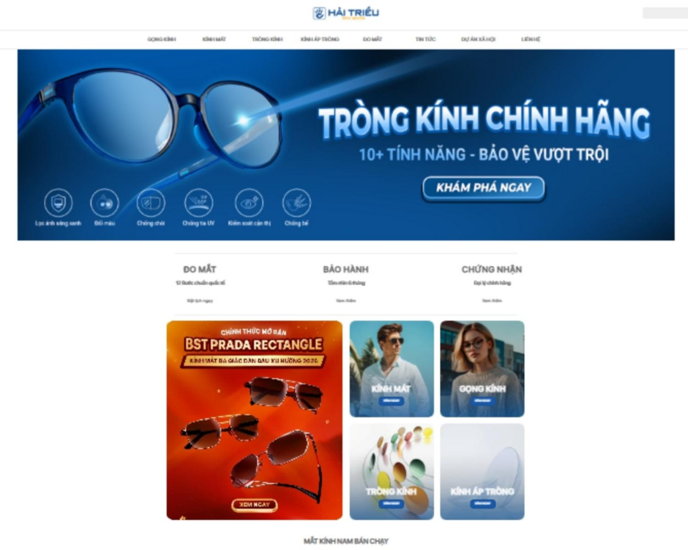 Website bán mắt kính chính hãng, lâu đời, giá niêm yết